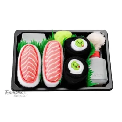 Zestaw kolorowych skarpetek 2-pak | Sushi z ogórkiem